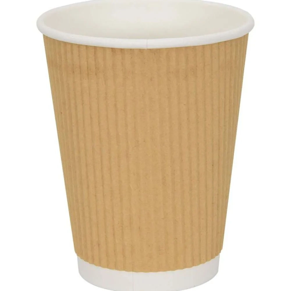 Restauration-vidaXL Tasses à café en papier 500 pcs 12oz 300ml marron