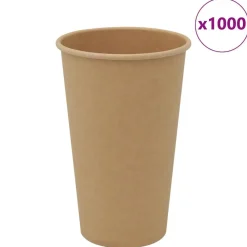 Restauration-vidaXL Tasses à café en papier 1000 pcs 16oz 400ml marron