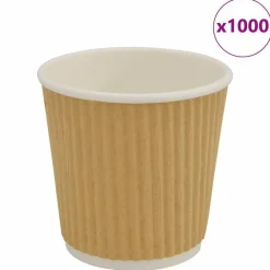 vidaXL Tasses à café en papier 1000 pcs 4oz 100ml marron