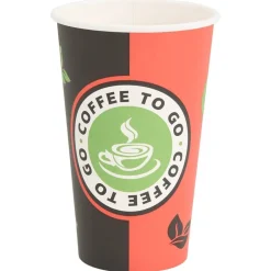 Restauration-vidaXL Tasses à café en papier 1000 pcs 16oz 400ml rouge et noir