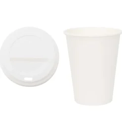 vidaXL Tasses à café en papier avec couvercles 1000 pcs 12oz 300ml