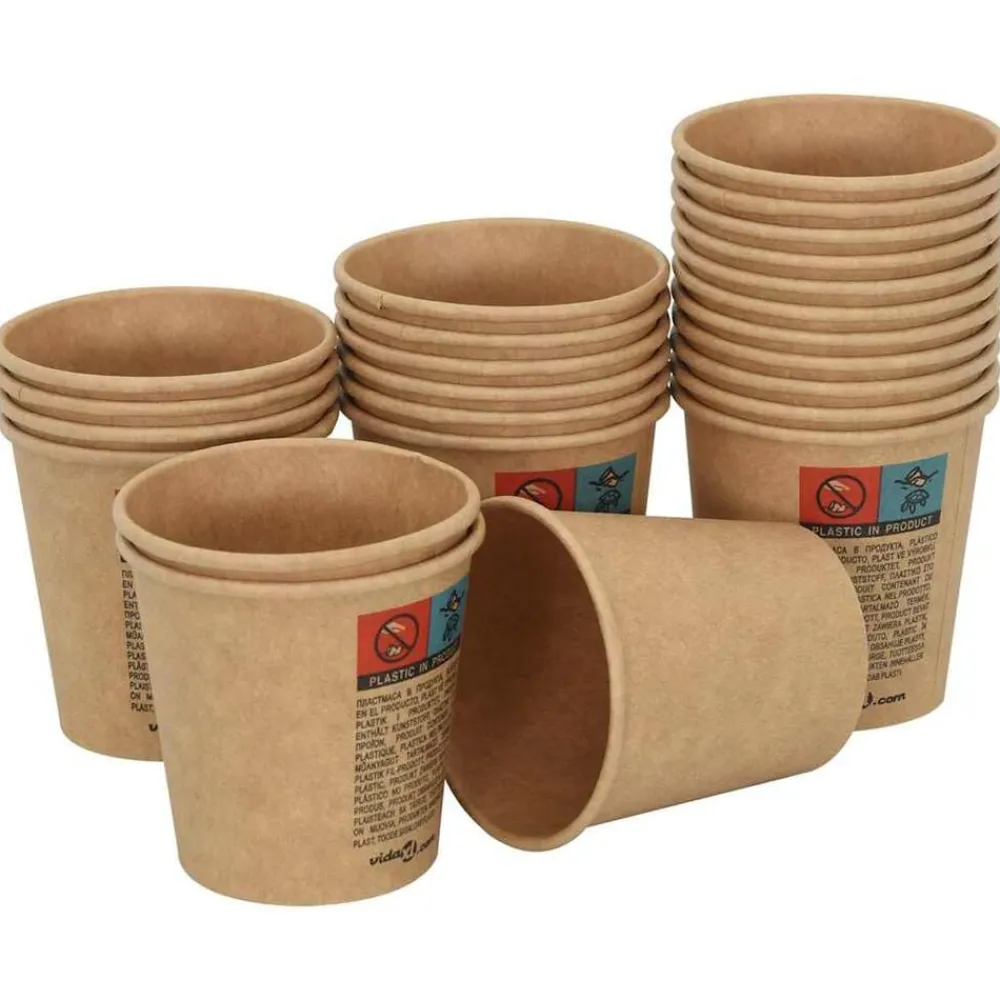 vidaXL Tasses à café en papier 1000 pcs 4oz 100ml marron
