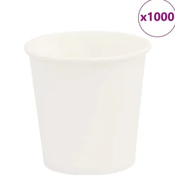 vidaXL Tasses à café en papier 1000 pcs 4oz 100ml blanc