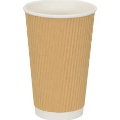 vidaXL Tasses à café en papier 500 pcs 16oz 400ml marron