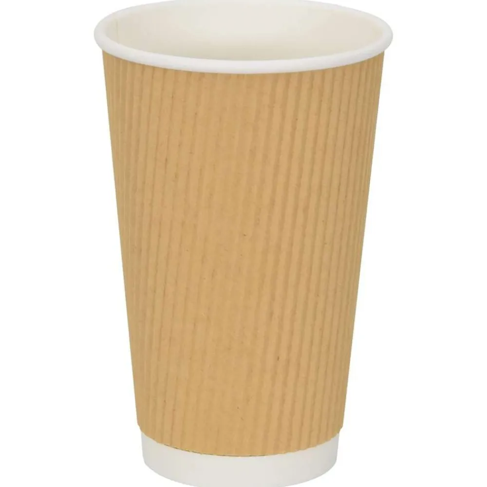 vidaXL Tasses à café en papier 500 pcs 16oz 400ml marron