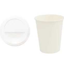Restauration-vidaXL Tasses à café en papier avec couvercles 1000 pcs 8oz 200ml