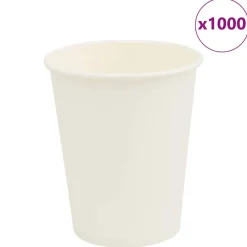 vidaXL Tasses à café en papier 1000 pcs 8oz 200ml blanc