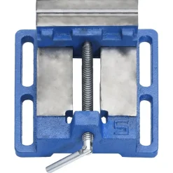 vidaXL Étau pour perceuse à colonne bleu 121 mm fonte