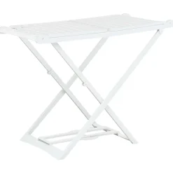vidaXL Étendoir à linge pliable Blanc Plastique