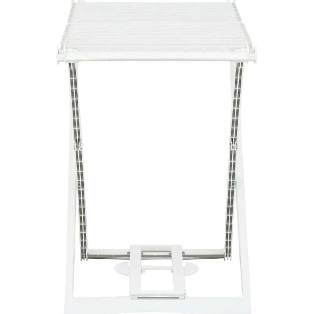 vidaXL Étendoir à linge pliable Blanc Plastique