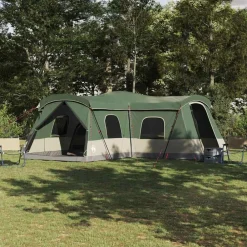 Loisirs De Plein Air-vidaXL Tente 16 personnes avec toit avec évent 680 x 510 x 210 cm Vert