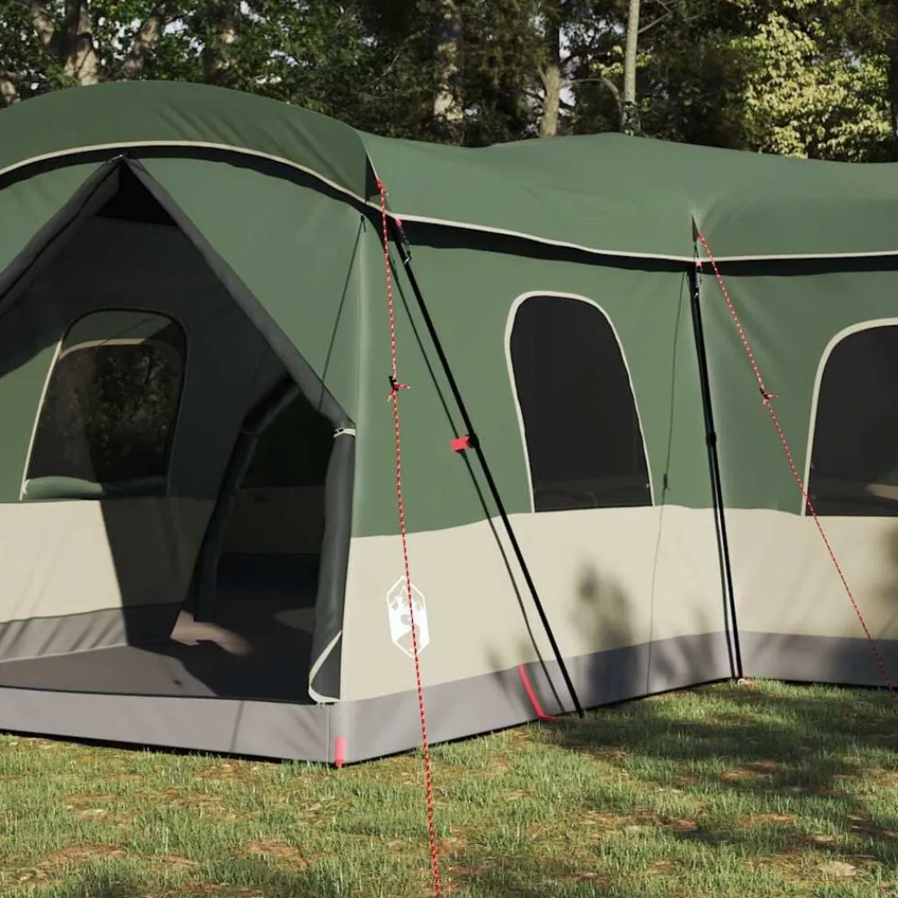 Loisirs De Plein Air-vidaXL Tente 16 personnes avec toit avec évent 680 x 510 x 210 cm Vert