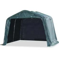 Agriculture-vidaXL Tente amovible pour bétail PVC 550 g/m² 3,3 x 3,2 m Vert foncé