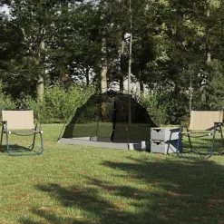 vidaXL Tente avec toit avec stockage Gris et Noir 236 x 108 x 120 cm
