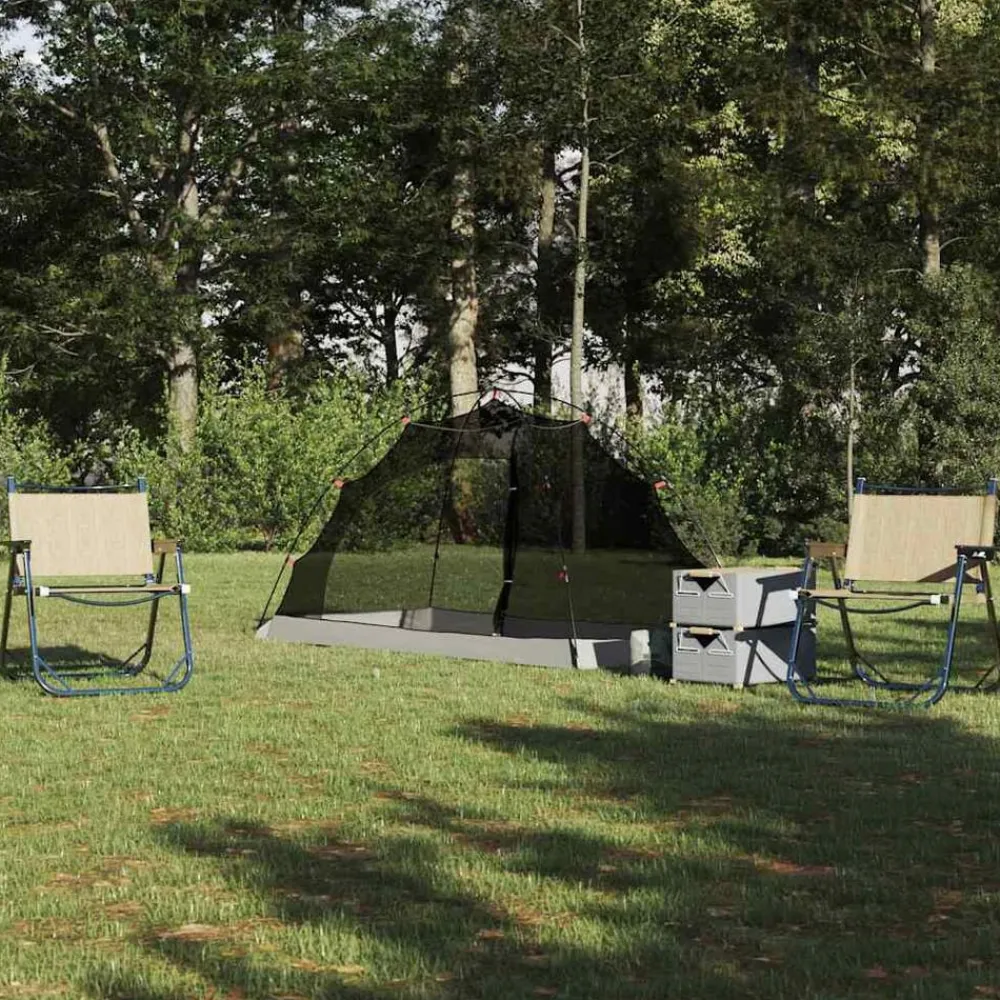 vidaXL Tente avec toit avec stockage Gris et Noir 236 x 108 x 120 cm