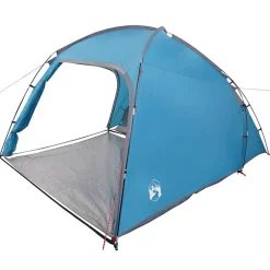 Loisirs De Plein Air-vidaXL Tente Cabane avec toit 370 x 230 x 185 cm taffetas Bleu