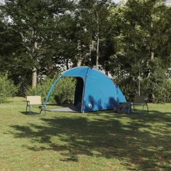 Loisirs De Plein Air-vidaXL Tente Cabane avec toit 370 x 230 x 185 cm taffetas Bleu