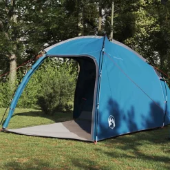 Loisirs De Plein Air-vidaXL Tente Cabane avec toit 370 x 230 x 185 cm taffetas Bleu