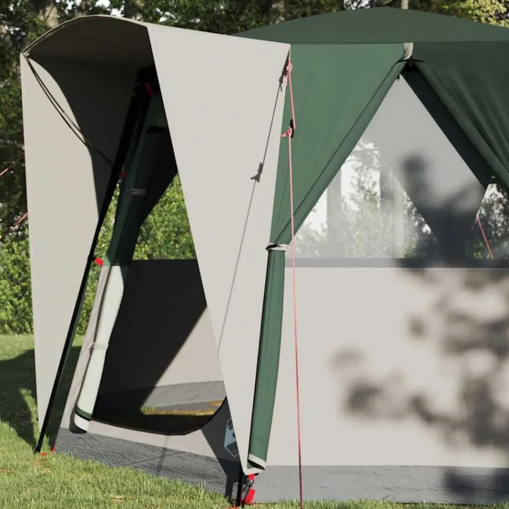 Loisirs De Plein Air-vidaXL Tente de cabine 3 personnes et blanc 320 x 320 x 203 cm Vert