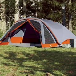 Loisirs De Plein Air-vidaXL Tente de cabine familiale 6 personnes imperméable Gris