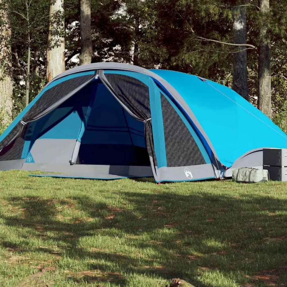 Loisirs De Plein Air-vidaXL Tente de cabine familiale 6 personnes imperméable Bleu