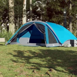 Loisirs De Plein Air-vidaXL Tente de cabine familiale 6 personnes imperméable Bleu