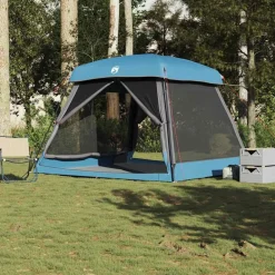 Loisirs De Plein Air-vidaXL Tente de cabine familiale 6 personnes imperméable Bleu