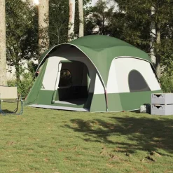 Loisirs De Plein Air-vidaXL Tente de cabine familiale 6 personnes imperméable Vert