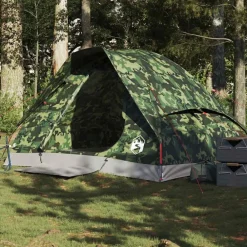 Loisirs De Plein Air-vidaXL Tente de camping à dôme 2 personnes imperméable Camouflage
