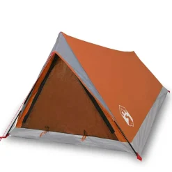 Loisirs De Plein Air-vidaXL Tente de camping 2 personnes imperméable Gris et orange