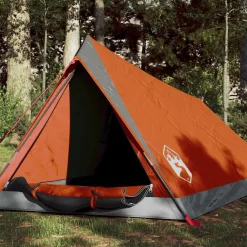 Loisirs De Plein Air-vidaXL Tente de camping 2 personnes imperméable Gris et orange