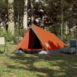 Loisirs De Plein Air-vidaXL Tente de camping 2 personnes imperméable Gris et orange