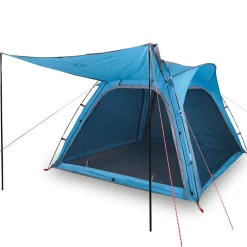 Loisirs De Plein Air-vidaXL Tente de camping 4 personnes libération rapide imperméable Bleu