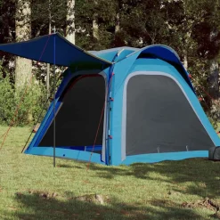 Loisirs De Plein Air-vidaXL Tente de camping 4 personnes libération rapide imperméable Bleu