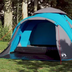 Loisirs De Plein Air-vidaXL Tente de camping à dôme 3 personnes libération rapide Bleu