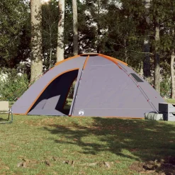 vidaXL Tente de camping 8 personnes orange imperméable