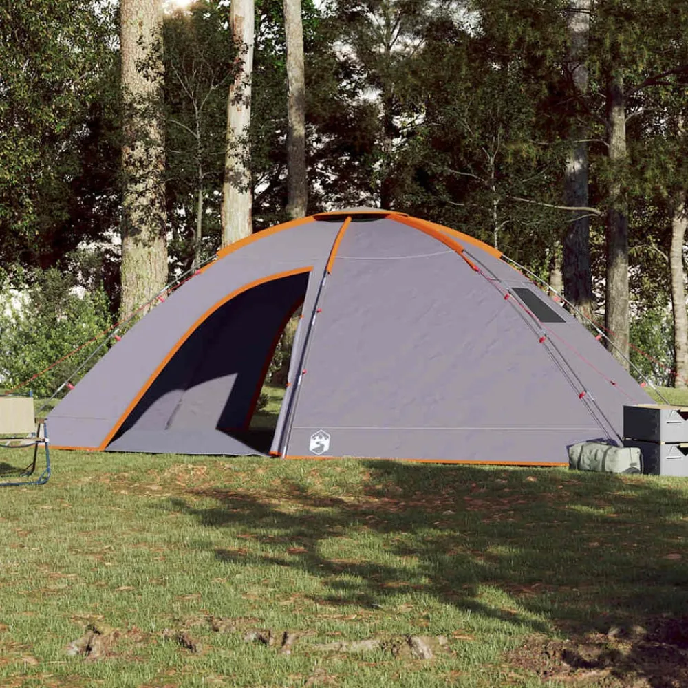 vidaXL Tente de camping 8 personnes orange imperméable