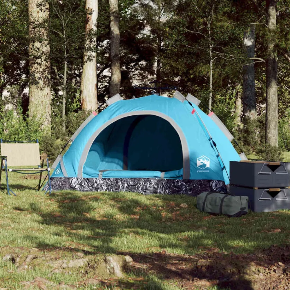 Loisirs De Plein Air-vidaXL Tente de camping 2 personnes libération rapide Bleu