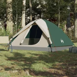Loisirs De Plein Air-vidaXL Tente de camping à dôme 3 personne imperméable Vert