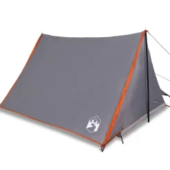 Loisirs De Plein Air-vidaXL Tente de camping 2 personnes imperméable Gris et orange