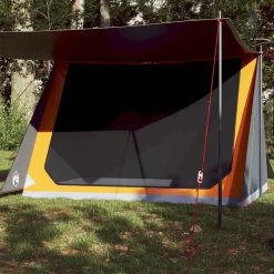 Loisirs De Plein Air-vidaXL Tente de camping 2 personnes imperméable Gris et orange