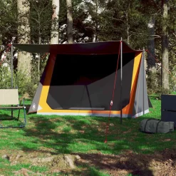 Loisirs De Plein Air-vidaXL Tente de camping 2 personnes imperméable Gris et orange
