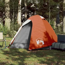 Loisirs De Plein Air-vidaXL Tente de camping à dôme 2 personnes imperméable Orange