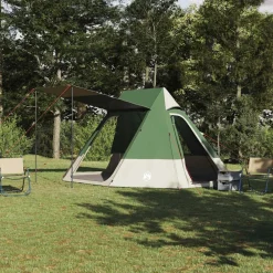 Loisirs De Plein Air-vidaXL Tente de camping avec toit 482 x 360 x 227 cm taffetas Vert