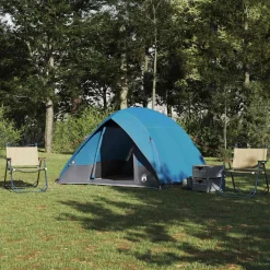 Loisirs De Plein Air-vidaXL Tente de camping avec toit 320 x 275 x 190 cm taffetas Bleu