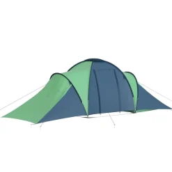Loisirs De Plein Air-vidaXL Tente de camping pour 6 personnes Bleu et vert