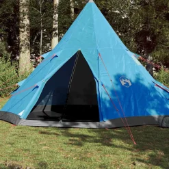 Loisirs De Plein Air-vidaXL Tente de camping tipi 4 personnes imperméable Bleu