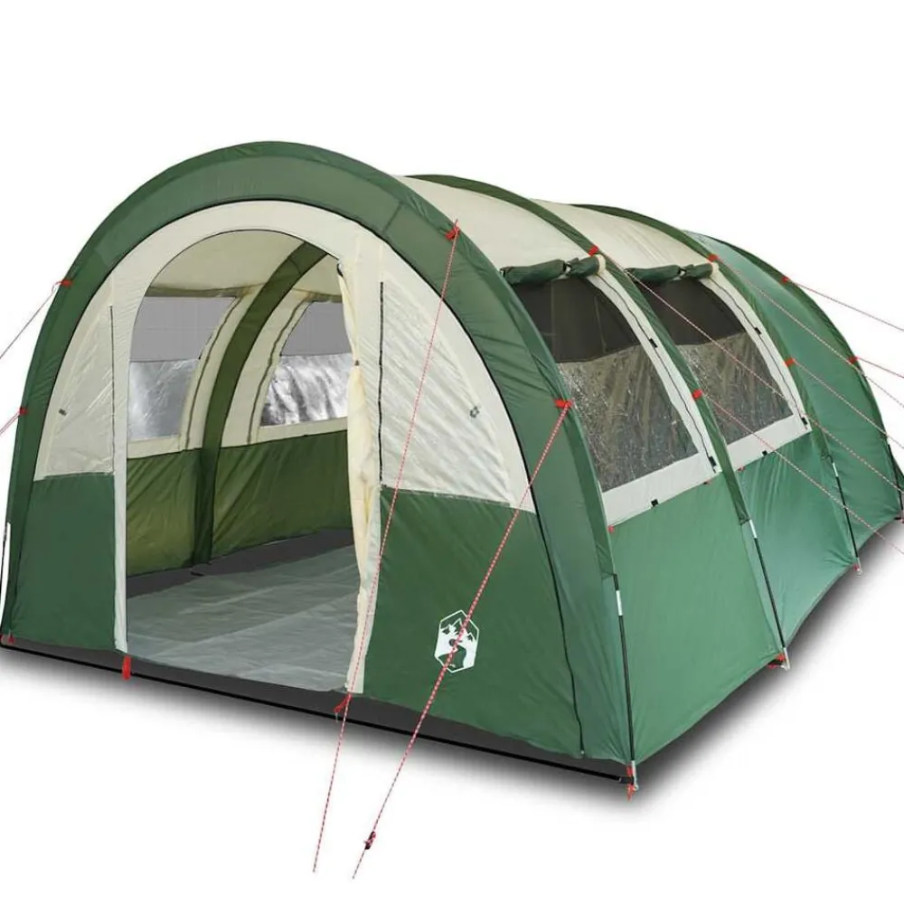 Loisirs De Plein Air-vidaXL Tente de camping tunnel 4 personnes imperméable Vert