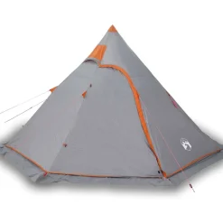 Loisirs De Plein Air-vidaXL Tente de camping tipi 5 personnes imperméable Gris