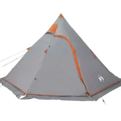 Loisirs De Plein Air-vidaXL Tente de camping tipi 5 personnes imperméable Gris
